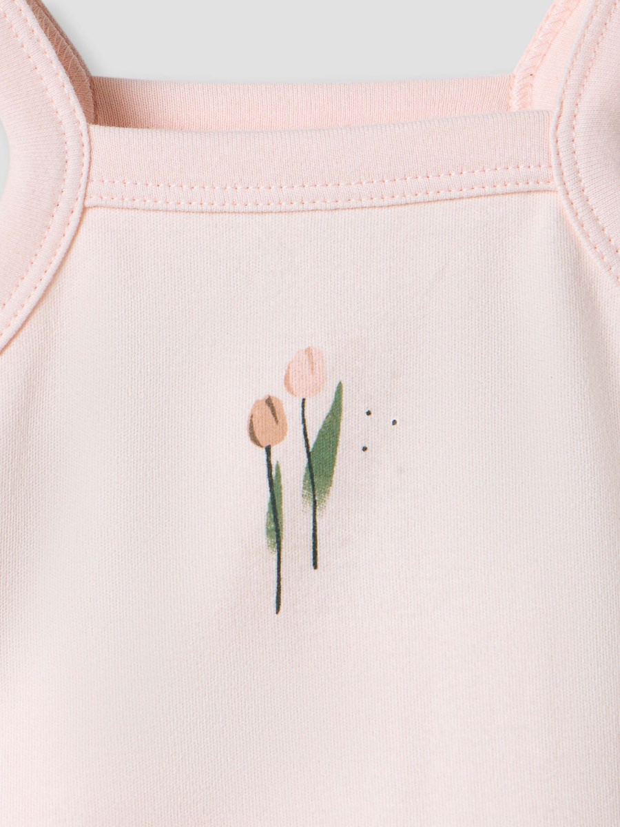 Pack of 3 - Printed Strappy Bodysuit