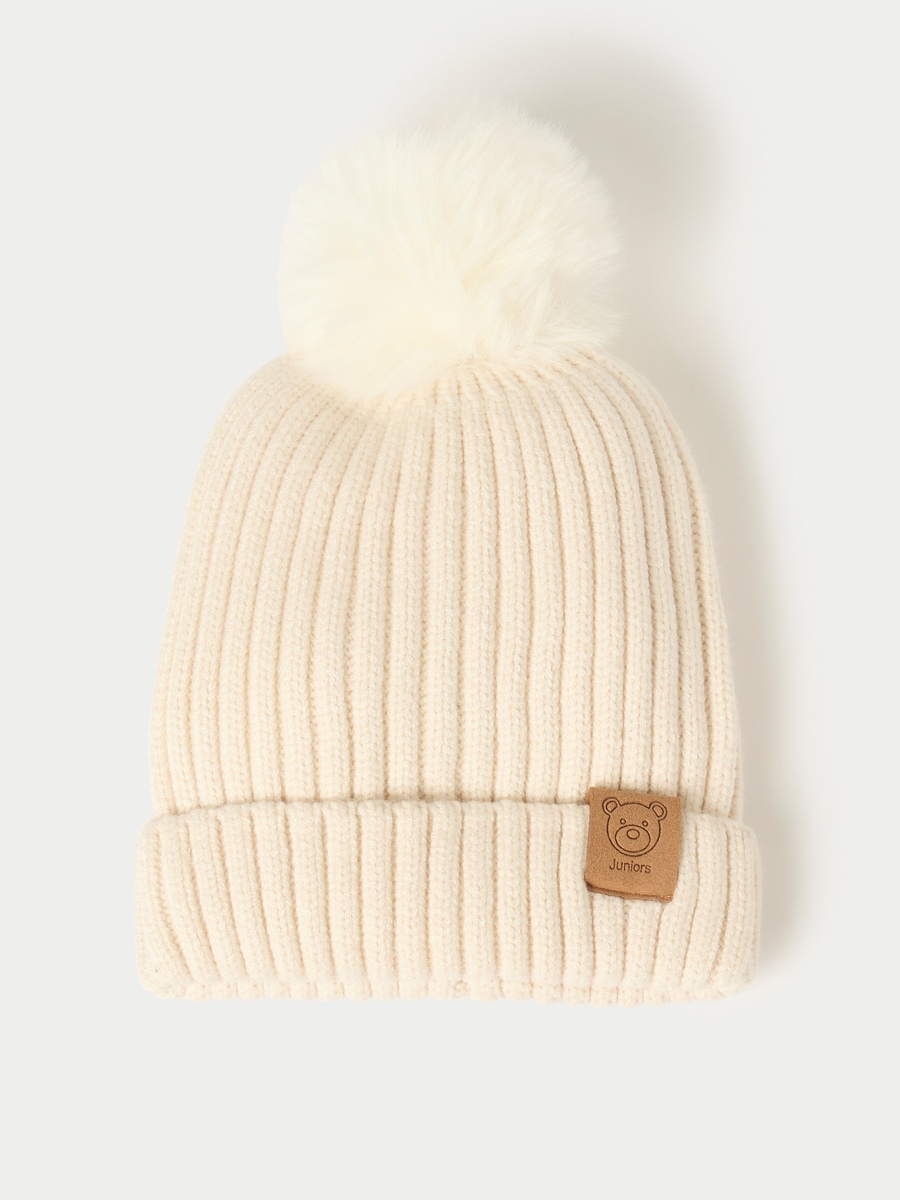 Juniors Pom Pom Detail Beanie