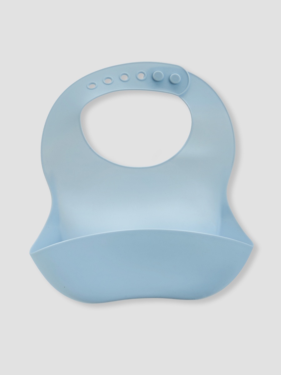Pack of 2 - Assorted Silicone Bib with Button Closure