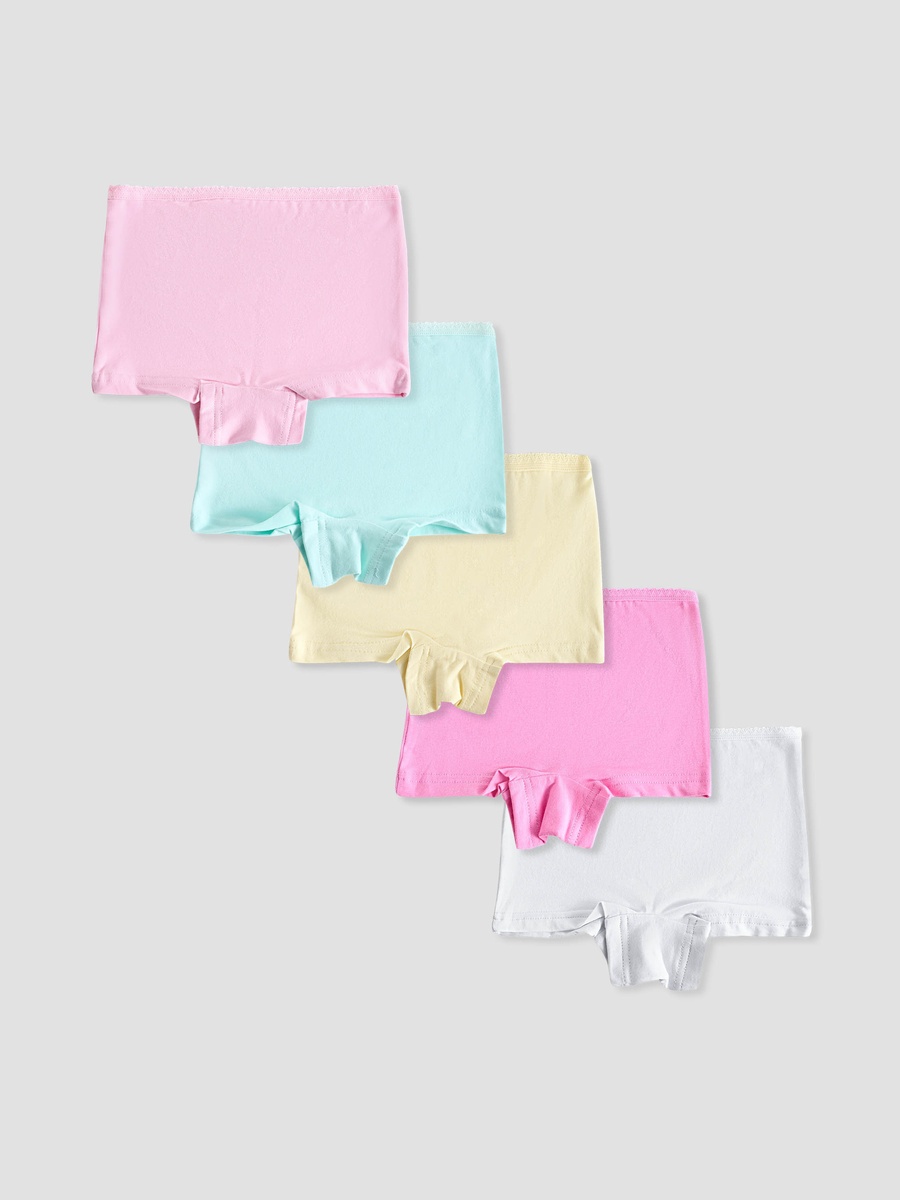 Pack of 5 - Solid Briefs with Elasticated Waistband