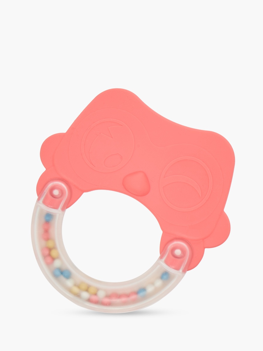 Juniors Owl Silicone Sensory Teething Rattle with Beads