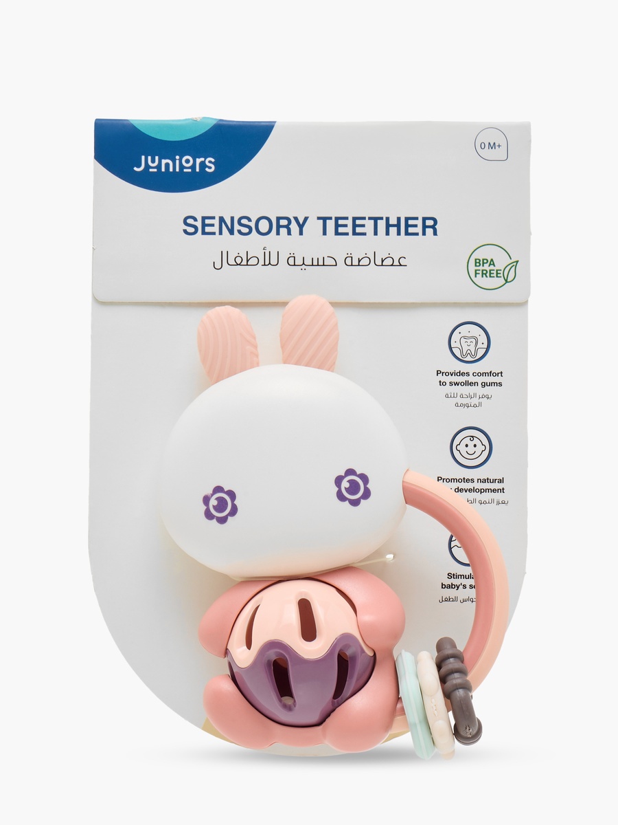 Juniors Bunny Sensory Teething Rattle