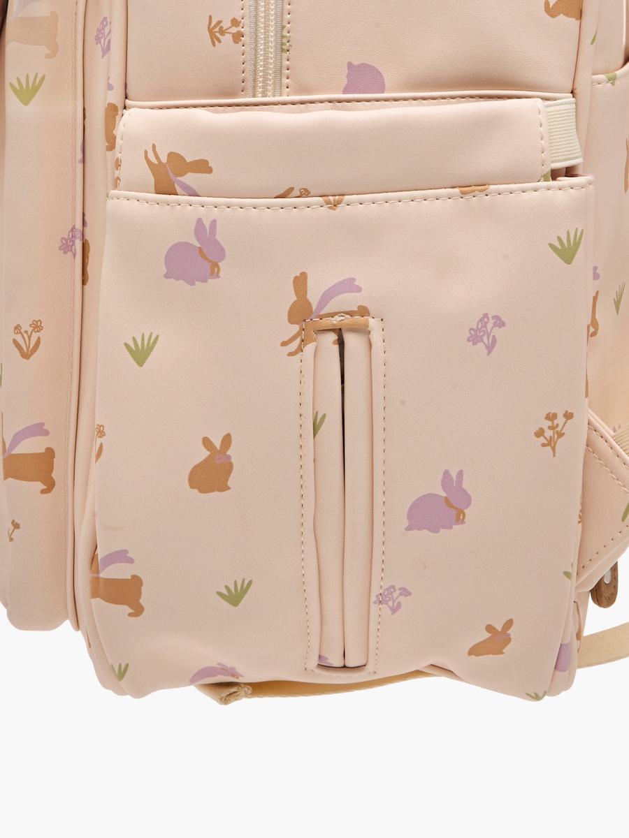 Giggles Printed Diaper Backpack with Adjustable Straps and Zip Closure