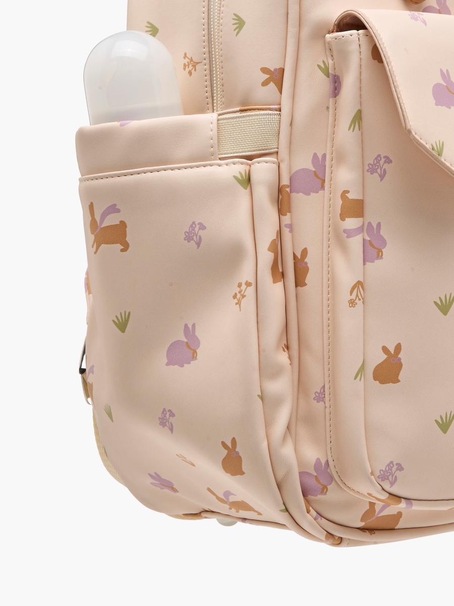 Giggles Printed Diaper Backpack with Adjustable Straps and Zip Closure