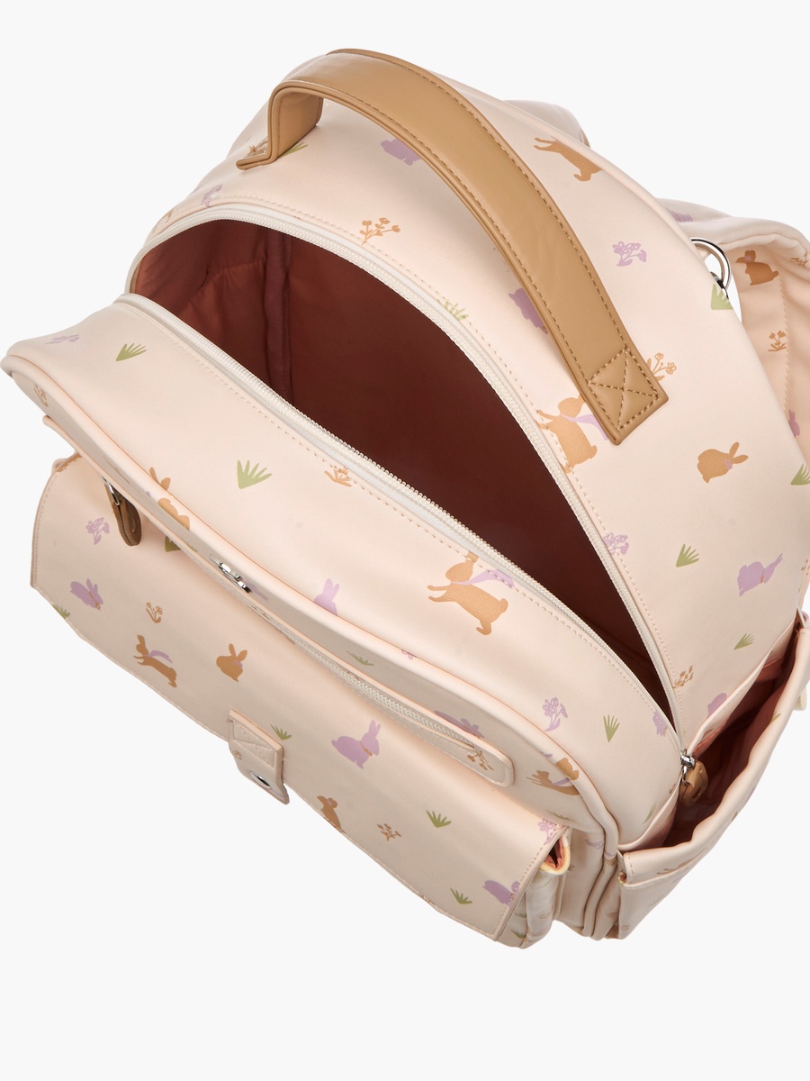 Giggles Printed Diaper Backpack with Adjustable Straps and Zip Closure