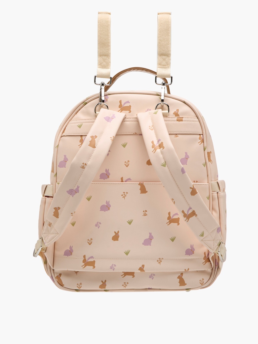 Giggles Printed Diaper Backpack with Adjustable Straps and Zip Closure