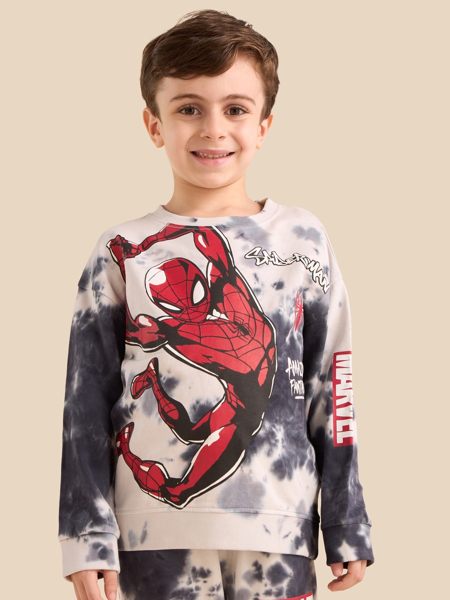 Spider-Man Print Sweatshirt and Joggers Set
