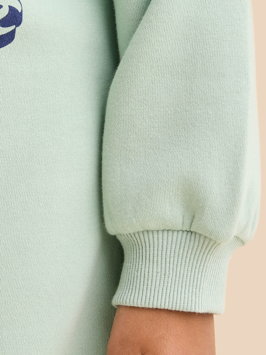Varsity Print Collared Sweat Dress