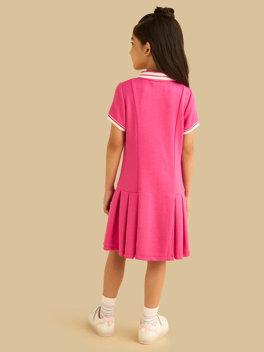 Applique Accent Polo Dress