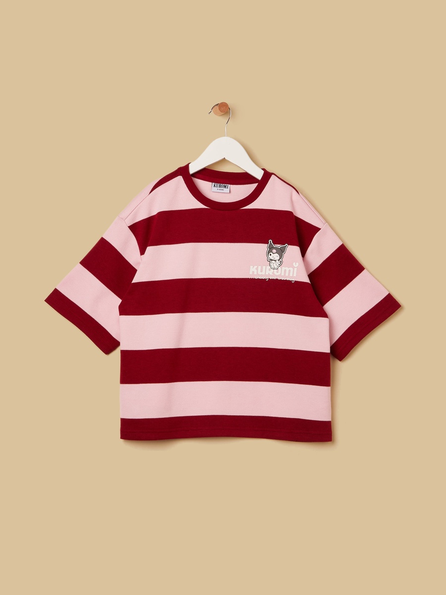 Kuromi Print Striped T-Shirt