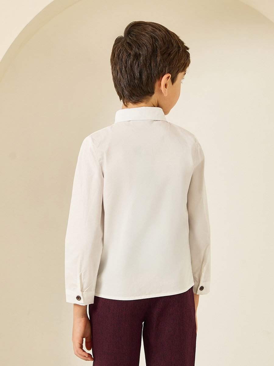 Boys Shirt with Waistcoat and Trousers with Bow Set