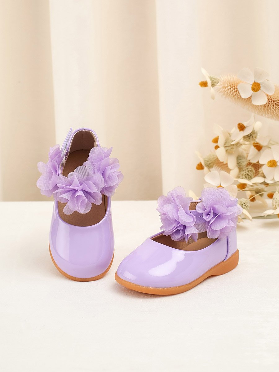 childrens purple dress shoes Sopiago Girls Dress Shoes Glitter Princess Shoes Flower Mary Jane Low Heels for Party Wedding (Little Kid/Big Kid) Purple,2.5, Girl's, Size: 2.5(Big