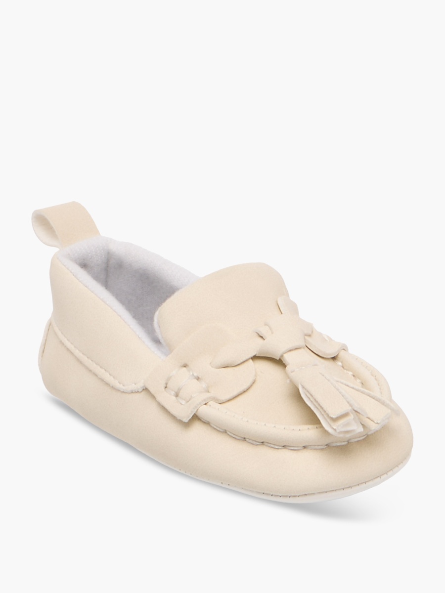 Solid Slip-On Booties with Tassels