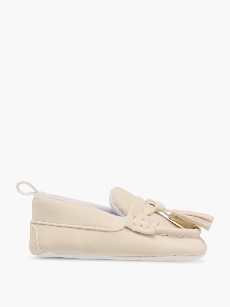 Solid Slip-On Booties with Tassels