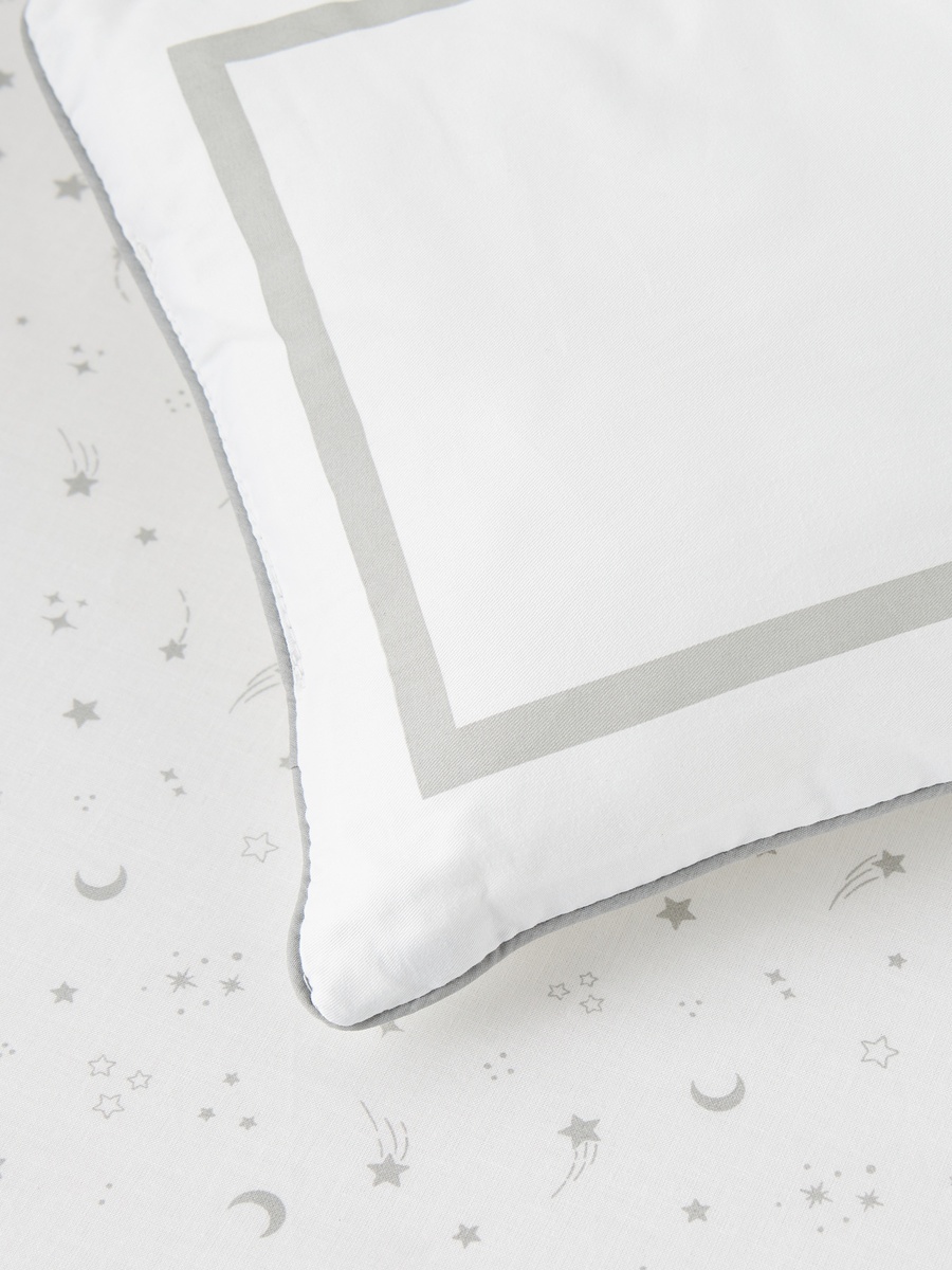 Moon and Star Print Pillow - 25x36 cm