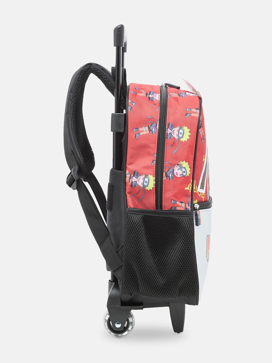 Naruto Print Trolley Backpack with Retractable Handle - 14 inches