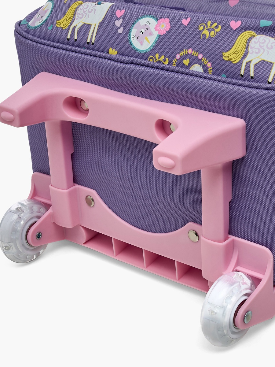 Unicorn Print Trolley Backpack with Adjustable Straps -16 inches