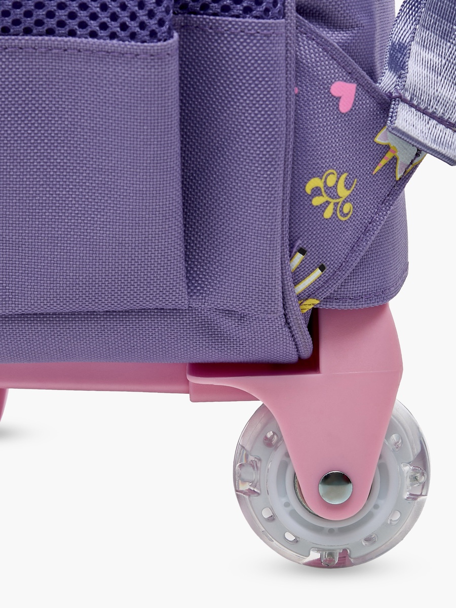 Unicorn Print Trolley Backpack with Adjustable Straps -16 inches