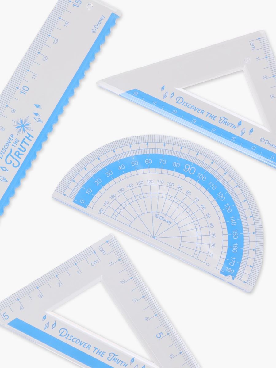 4-Piece Geometry Ruler Set