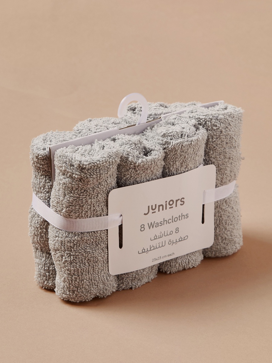 Solid Washcloth - Set of 8