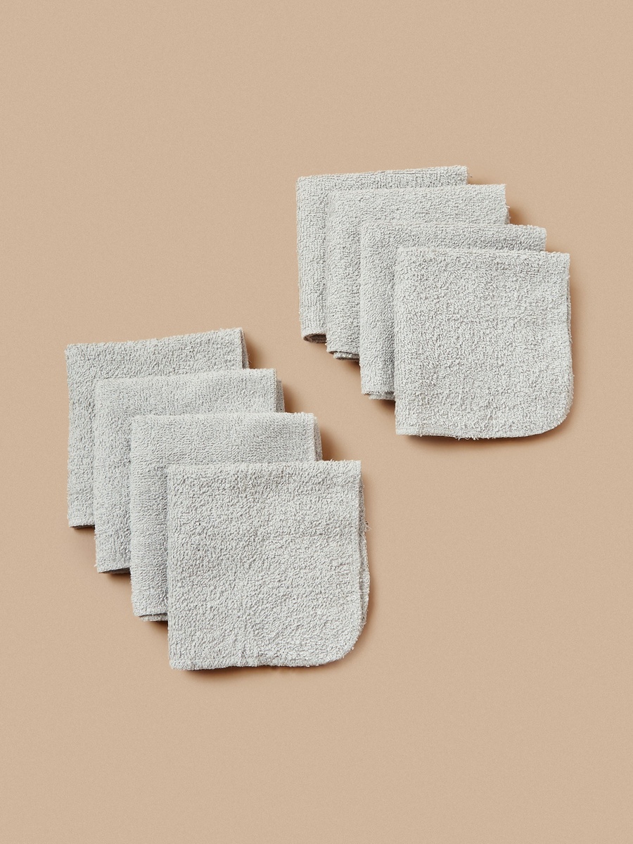Solid Washcloth - Set of 8