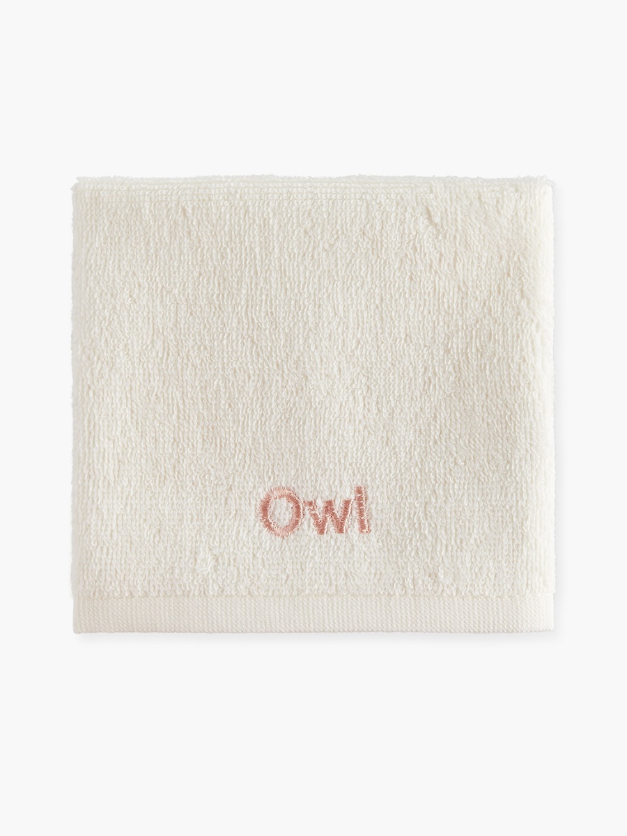 4-Piece Owl Embroidered Wash Cloth Set - 26x26 cm
