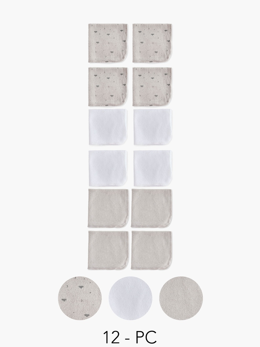 طقم مناشف متنوعة - 12 قطعة