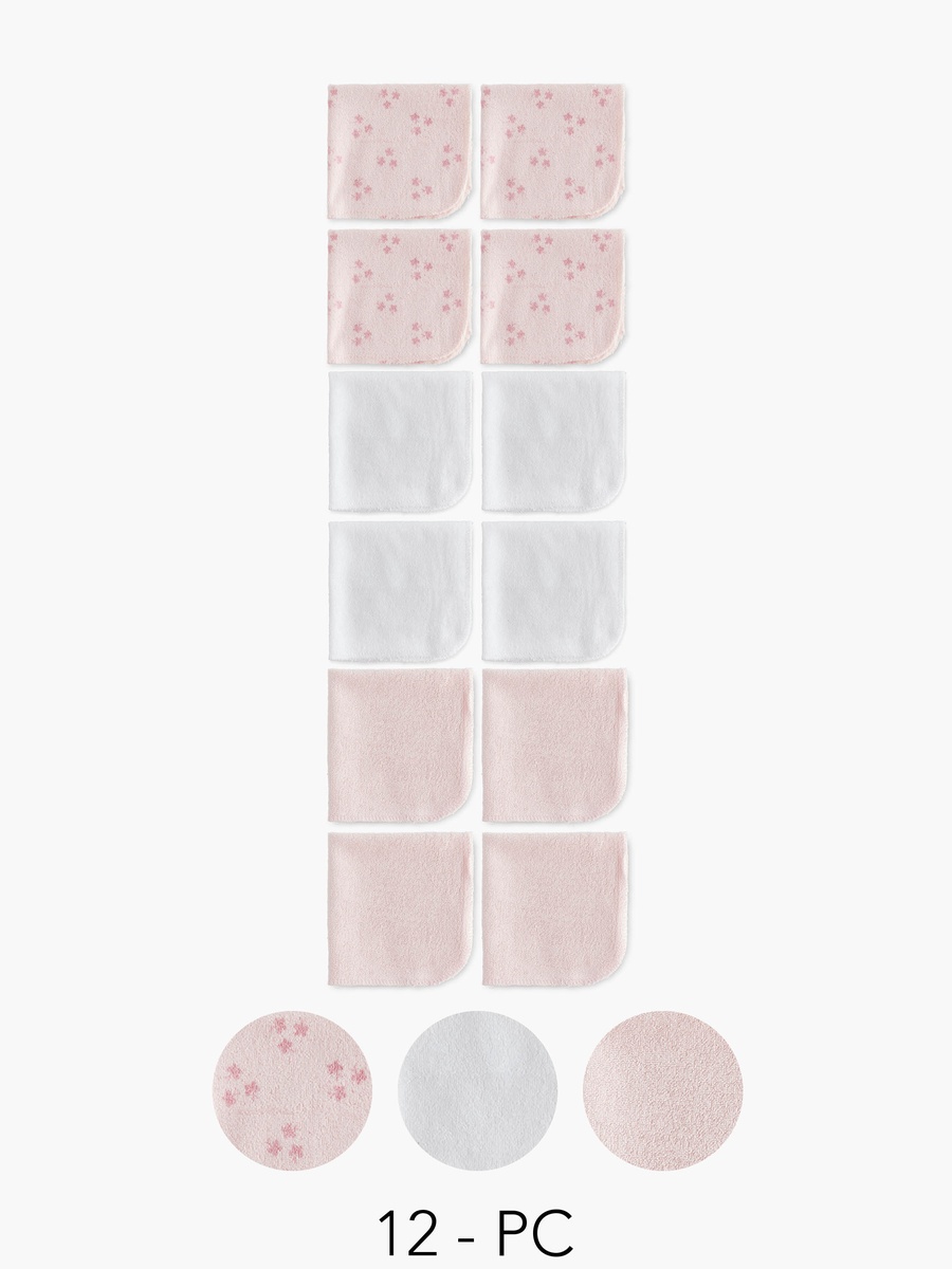 Assorted Wash Cloth - Set of 12