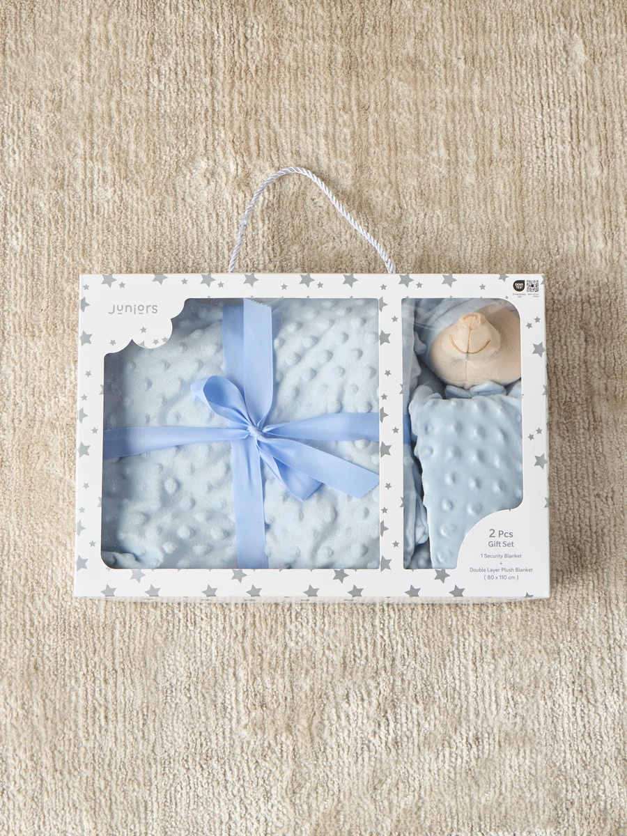 Bear Shaped Plush Toy and Blanket Gift Set