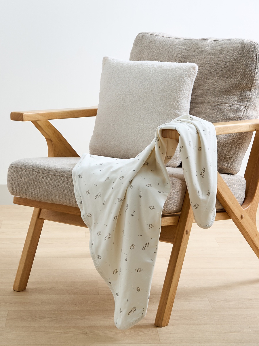 Sheep Print Receiving Blanket - 70x70 cm
