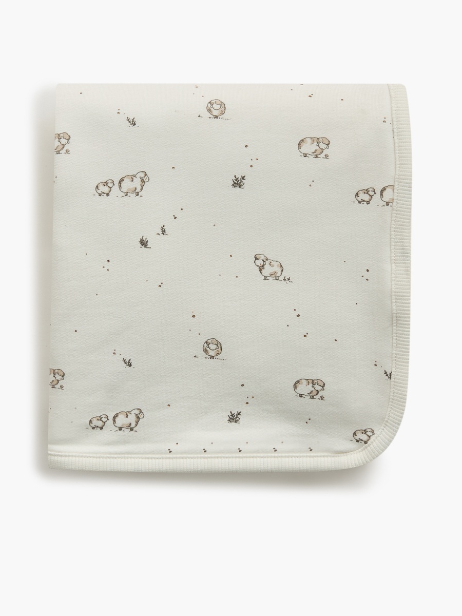 Sheep Print Receiving Blanket - 70x70 cm
