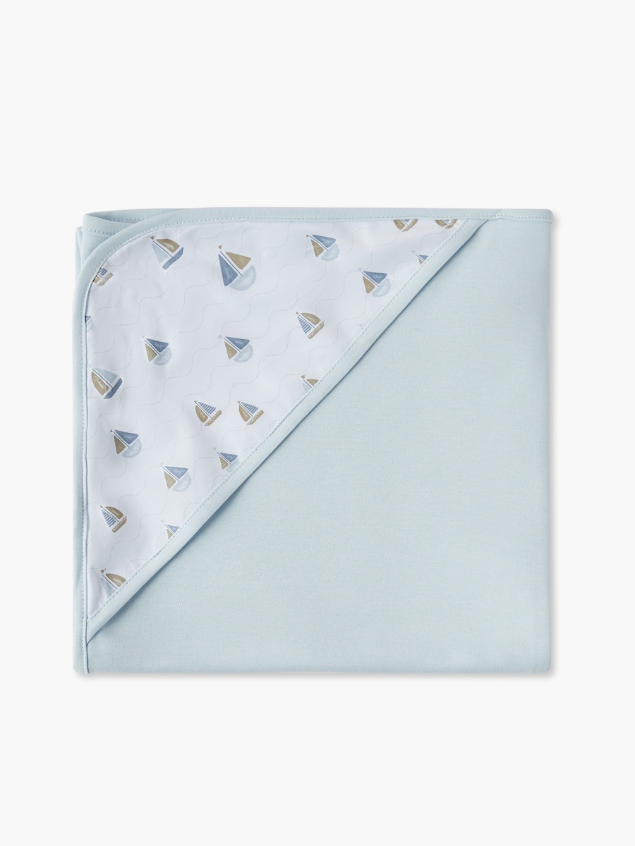 Sail Boat Print Receiving Blanket - 70x70 cm