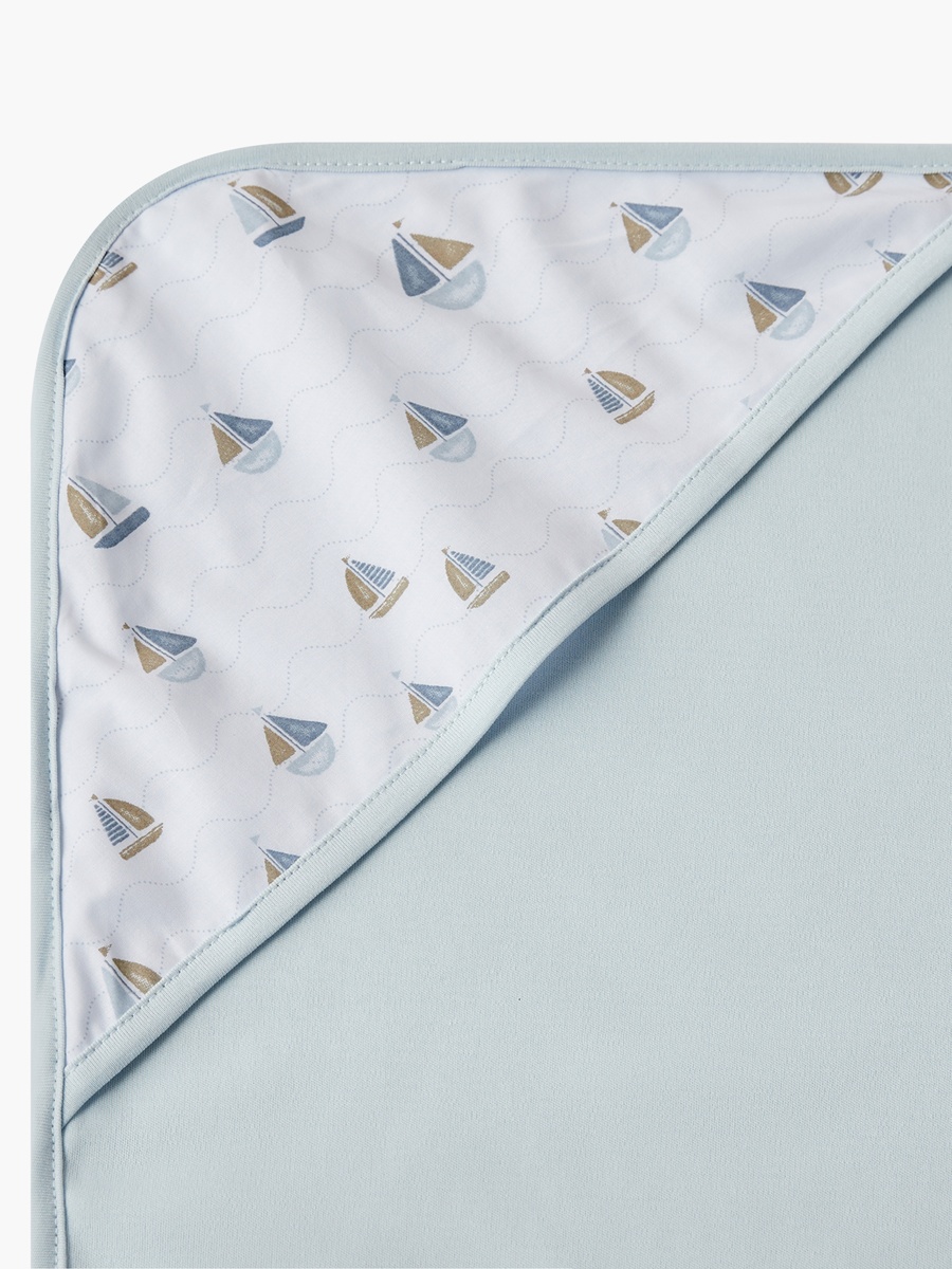 Sail Boat Print Receiving Blanket - 70x70 cm
