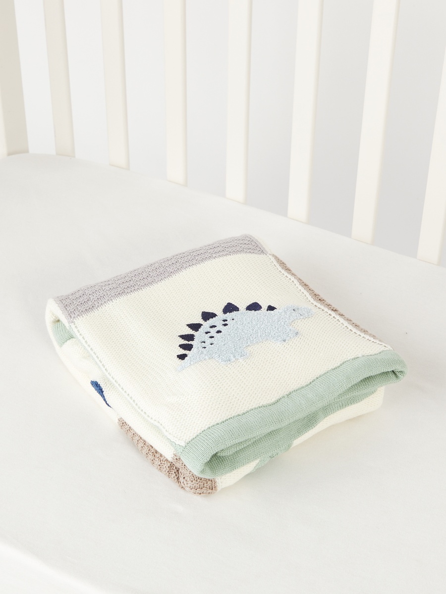 Patchwork Knit Raschel Blanket - 80x100 cm