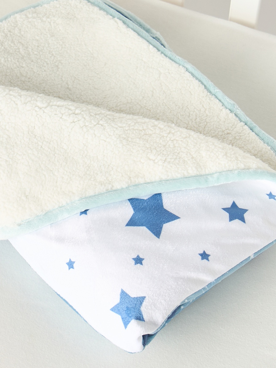 Space Print Sherpa Raschel Blanket - 76x102 cm