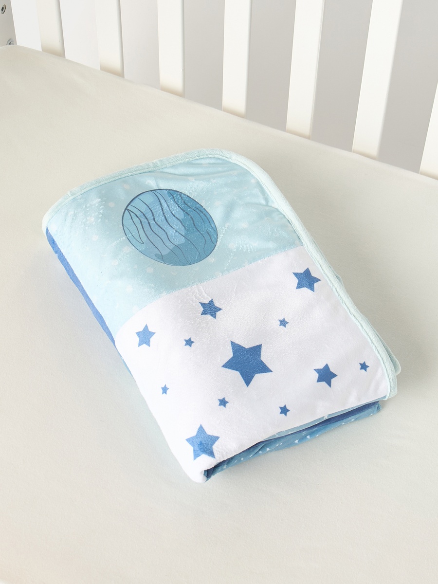 Space Print Sherpa Raschel Blanket - 76x102 cm