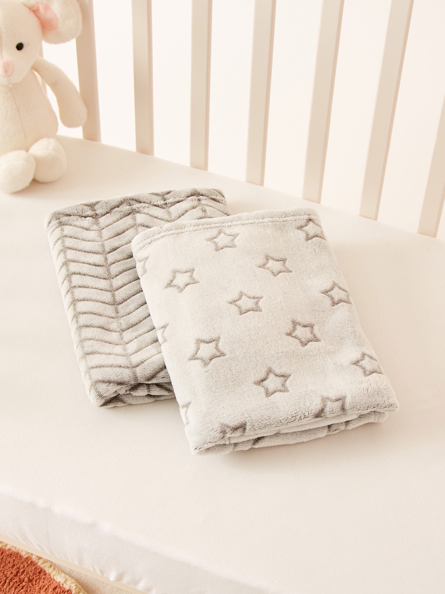 Coral Fleece Blanket - Set of 2