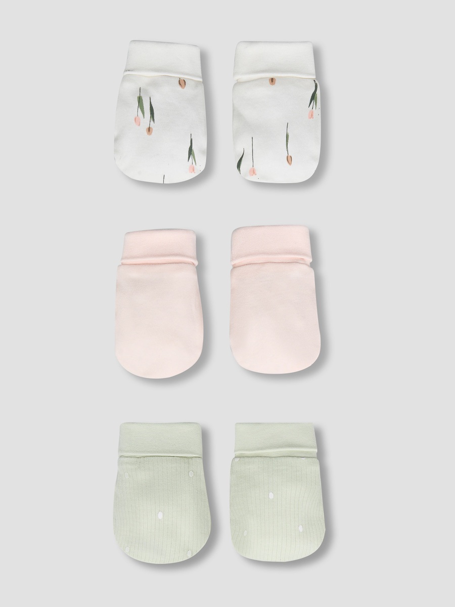 Assorted Cuffed Mittens - Set of 3