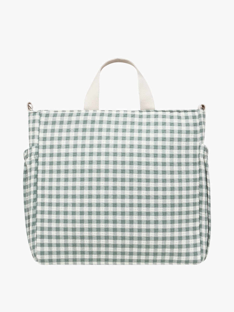 Cambrass Checked Diaper Bag with Zip Closure