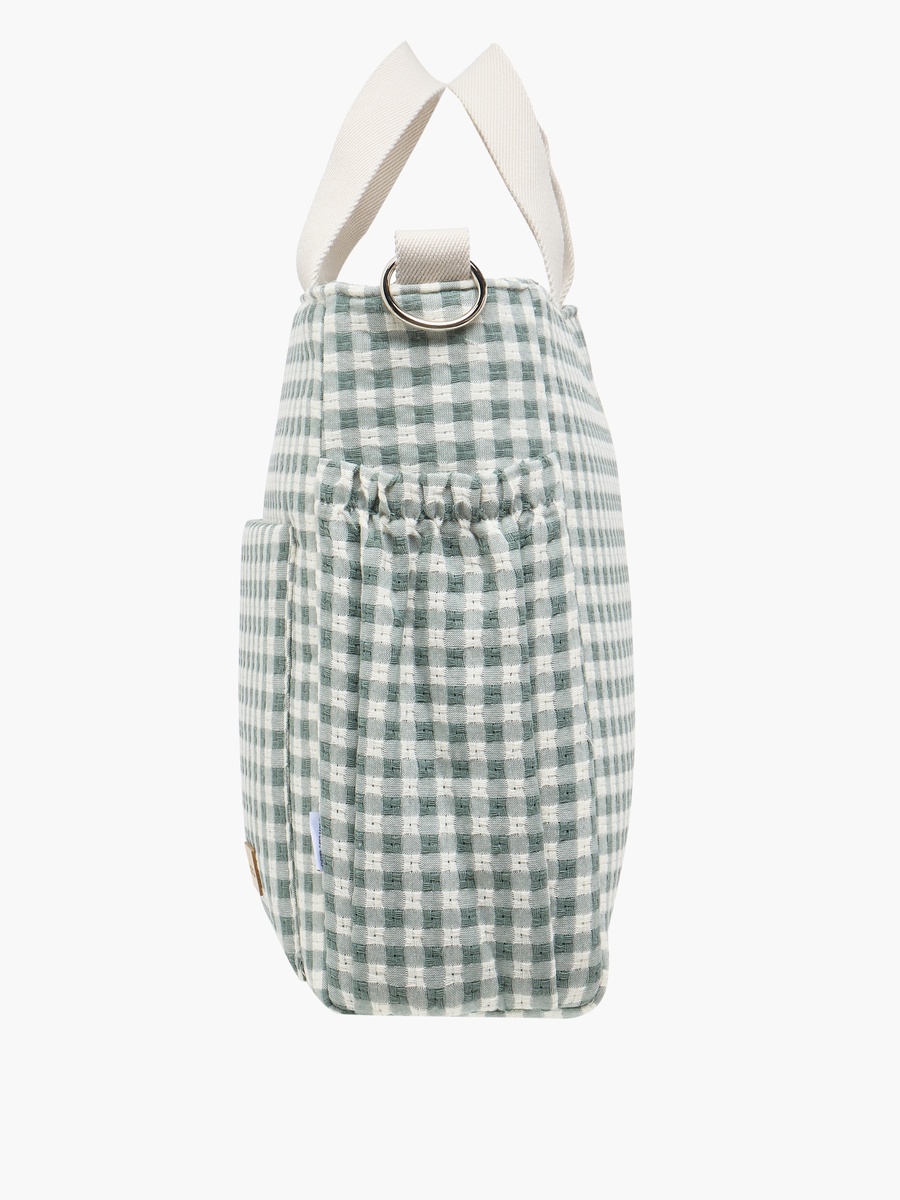 Cambrass Checked Diaper Bag with Zip Closure