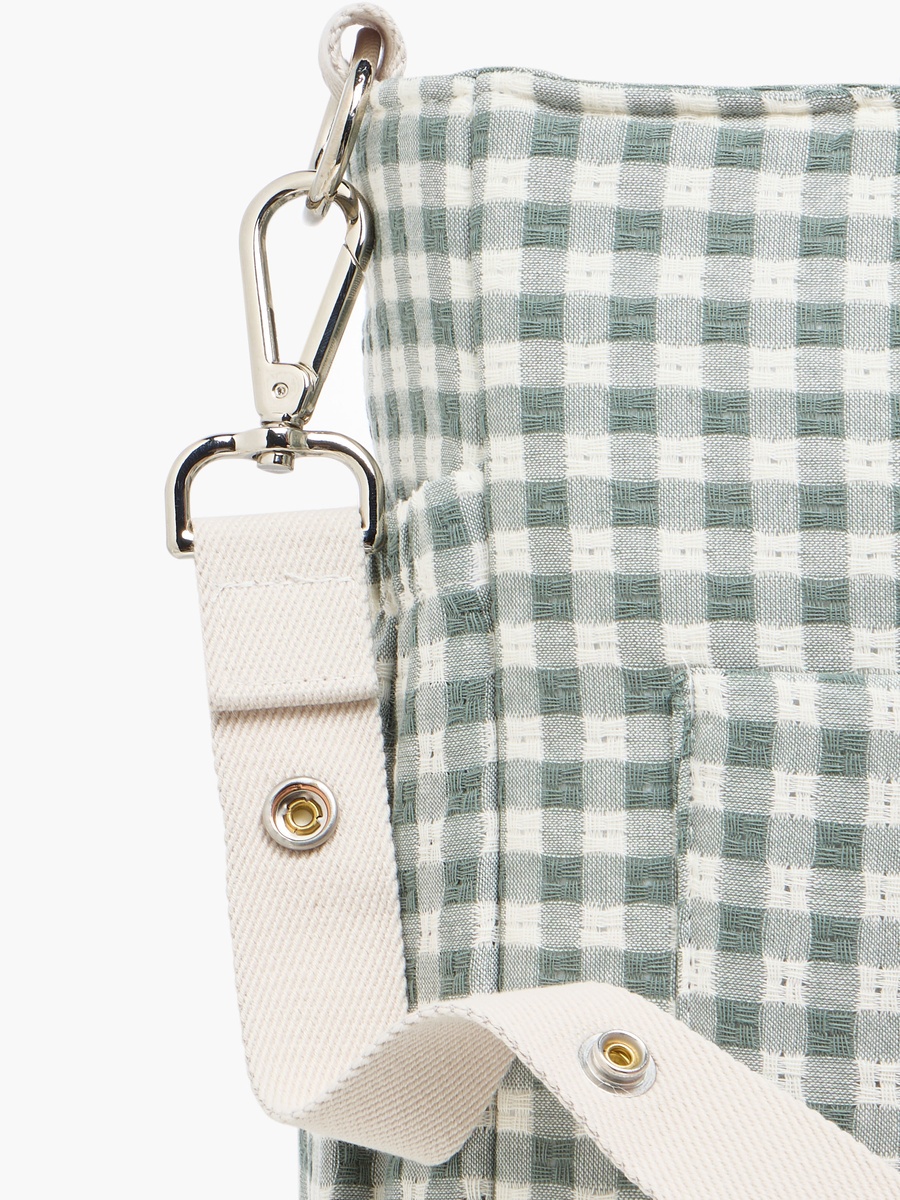 Cambrass Checked Diaper Bag with Zip Closure