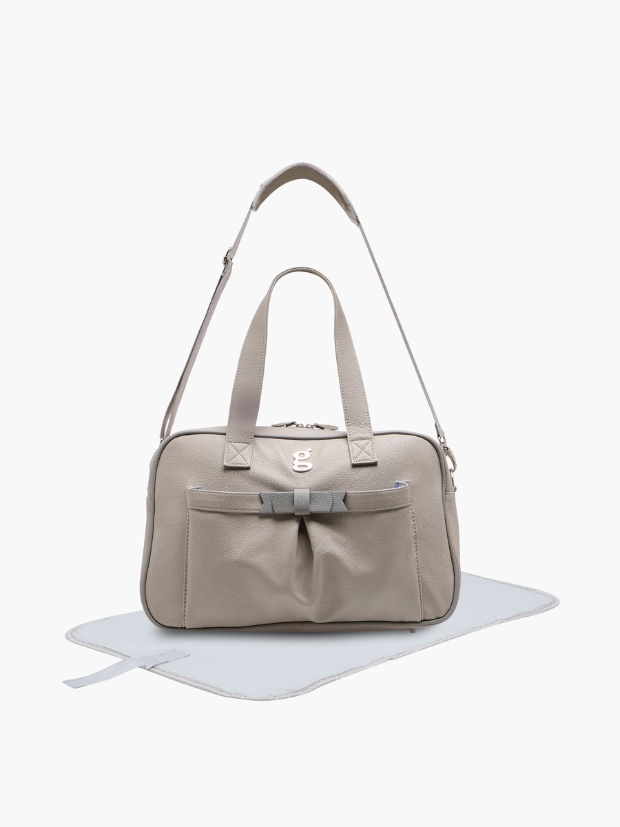 Solid Diaper Bag with Zip Closure and Double Handle