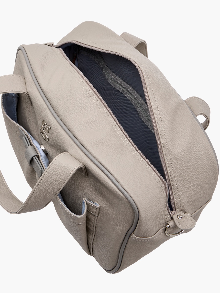 Solid Diaper Bag with Zip Closure and Double Handle