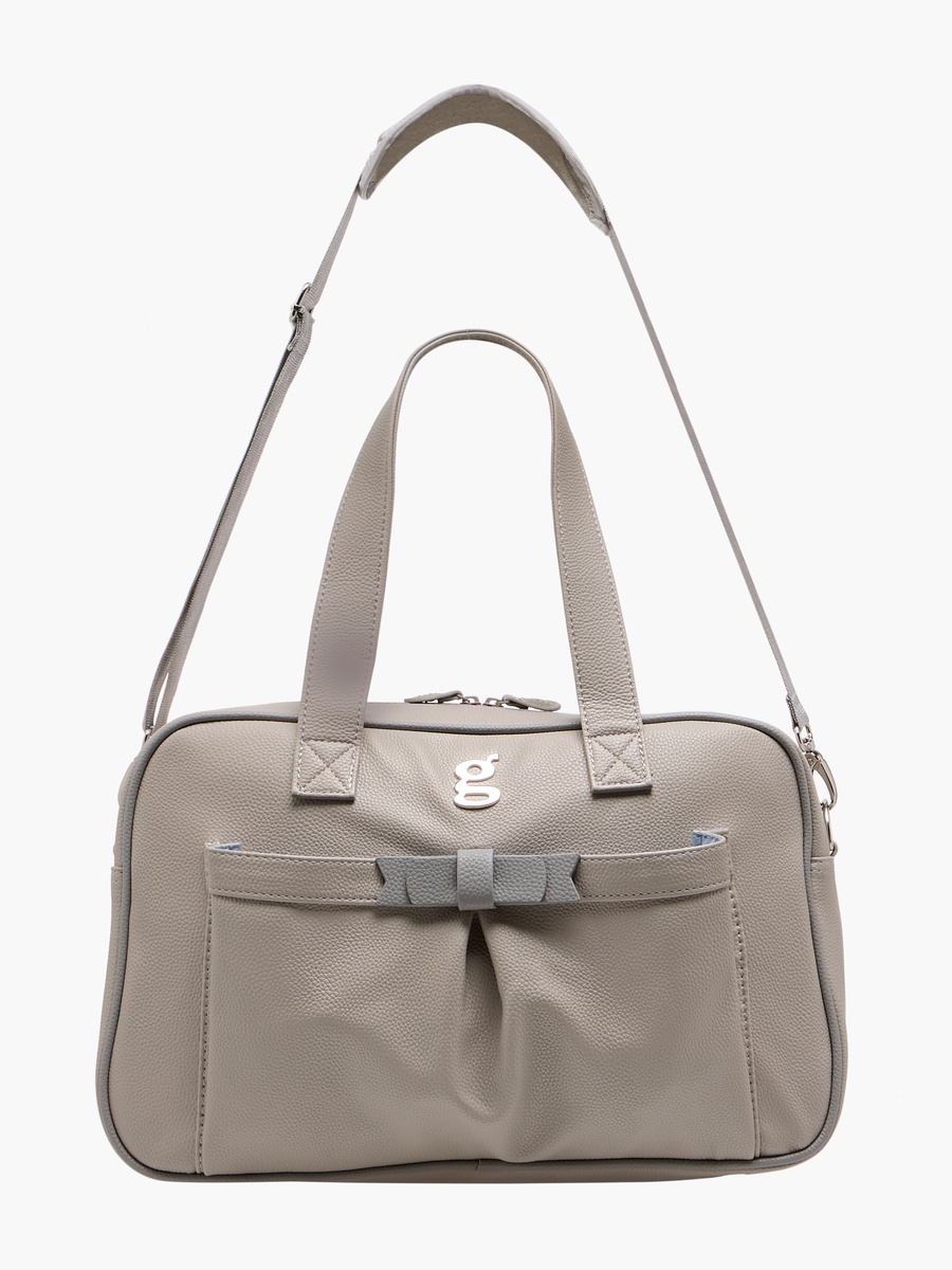 Solid Diaper Bag with Zip Closure and Double Handle