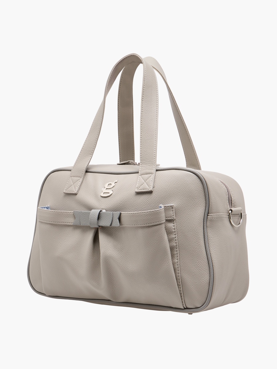 Solid Diaper Bag with Zip Closure and Double Handle