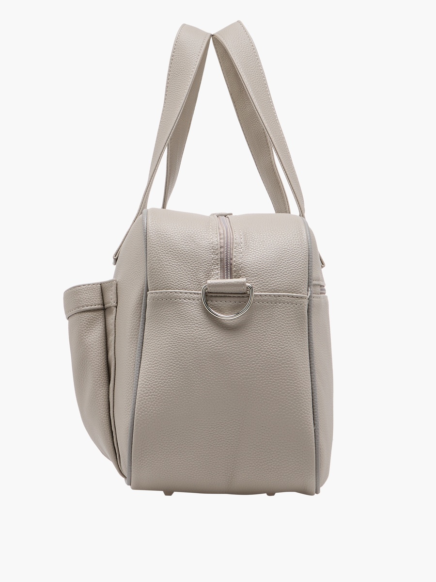 Solid Diaper Bag with Zip Closure and Double Handle