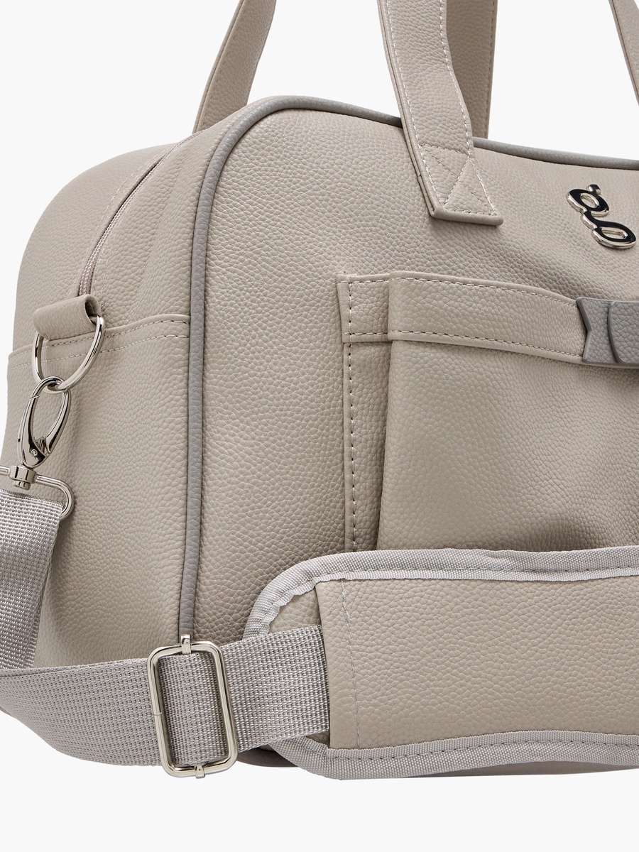 Solid Diaper Bag with Zip Closure and Double Handle