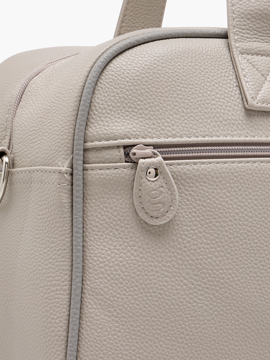 Solid Diaper Bag with Zip Closure and Double Handle