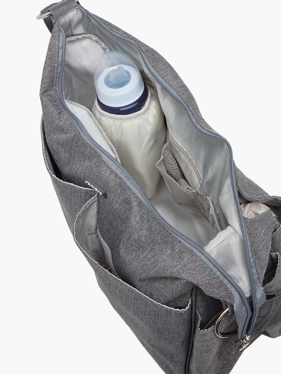 Textured Diaper Bag with Zip Closure
