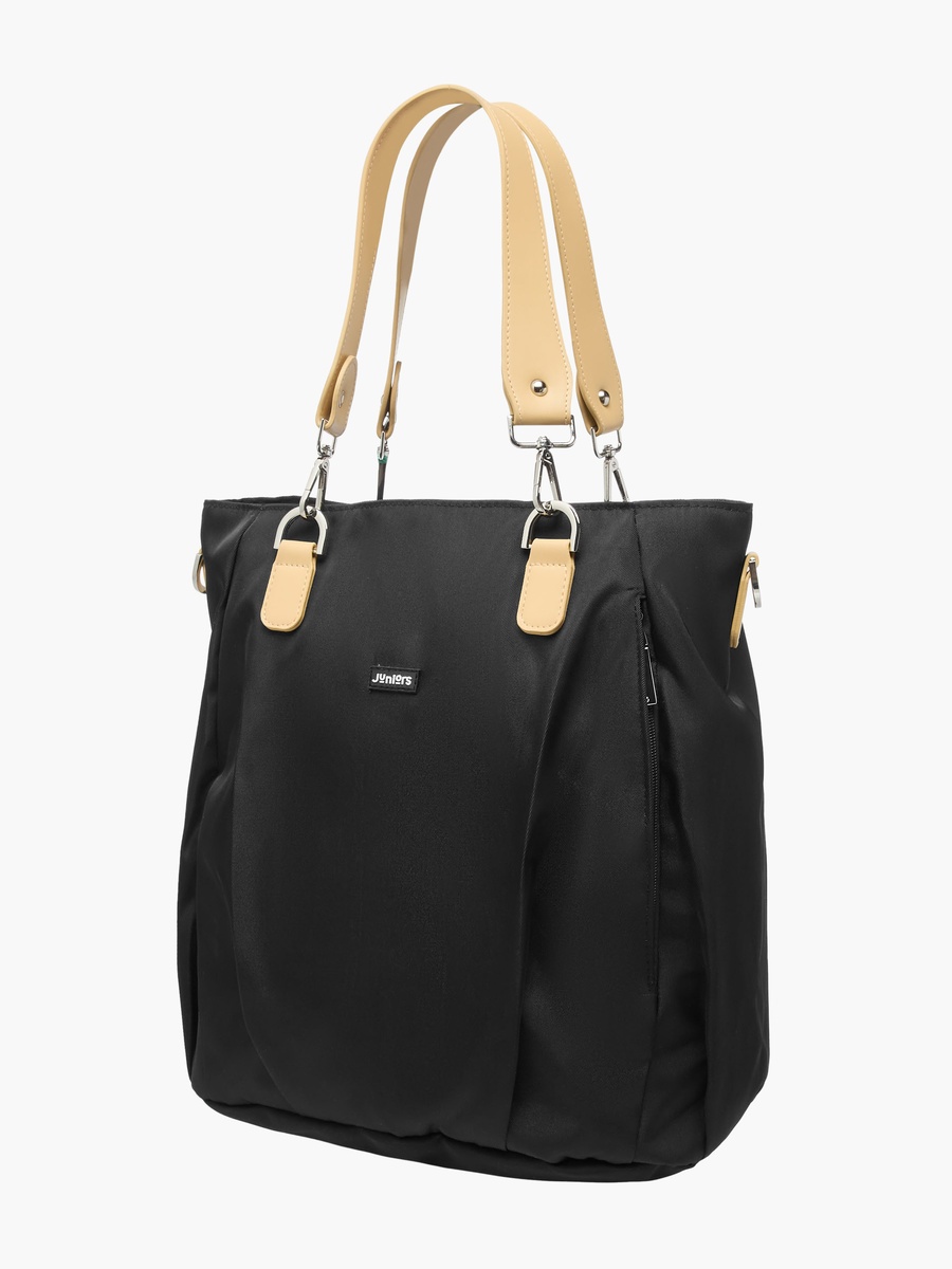 Solid Diaper Bag with Double Handle and Zip Closure